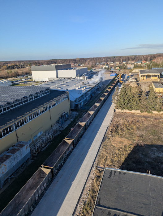 Rampa kolejowa widok od góry